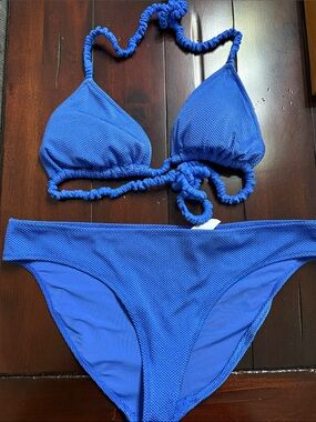 Aerie Bright Blue Bikini(M) top (L) bottom